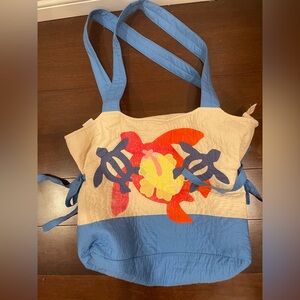 nwt hawaiian Tropical Turtle honu Print Tote quilt Bag